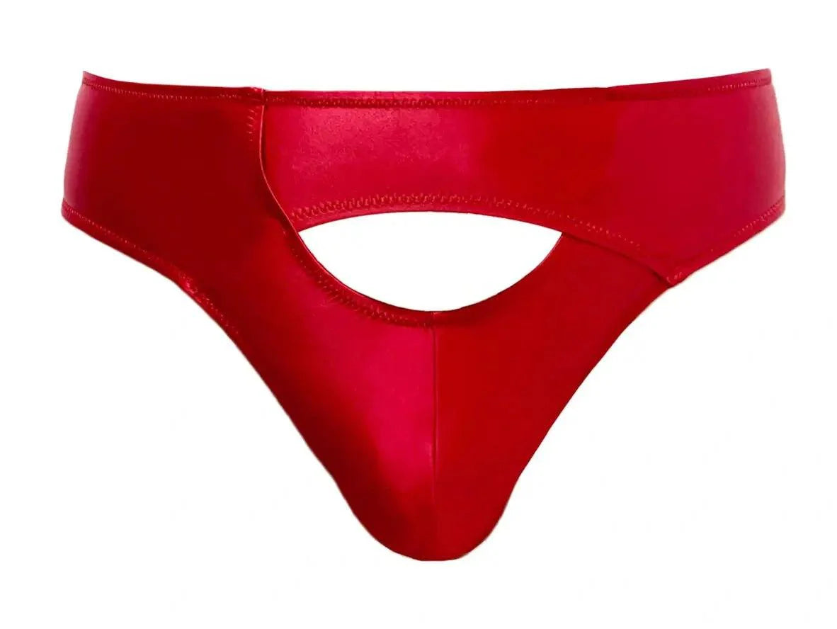 Gay Swim Thongs | Glossy Open Crotch Sport Swim Thongs