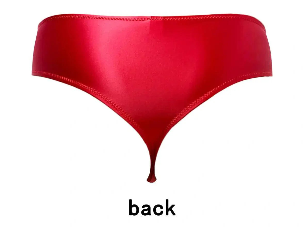 Gay Swim Thongs | Glossy Open Crotch Sport Swim Thongs