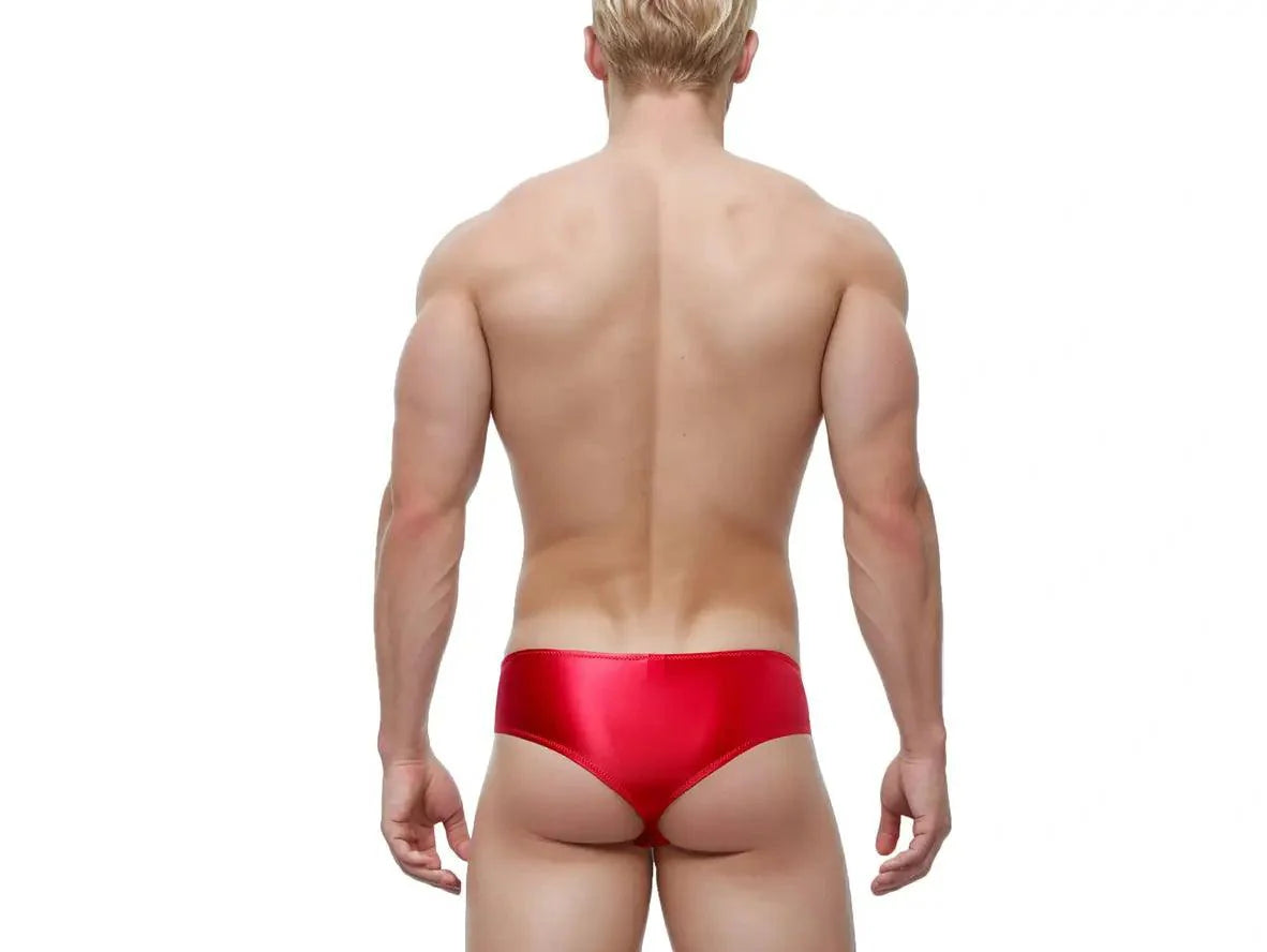 Gay Swim Thongs | Glossy Open Crotch Sport Swim Thongs