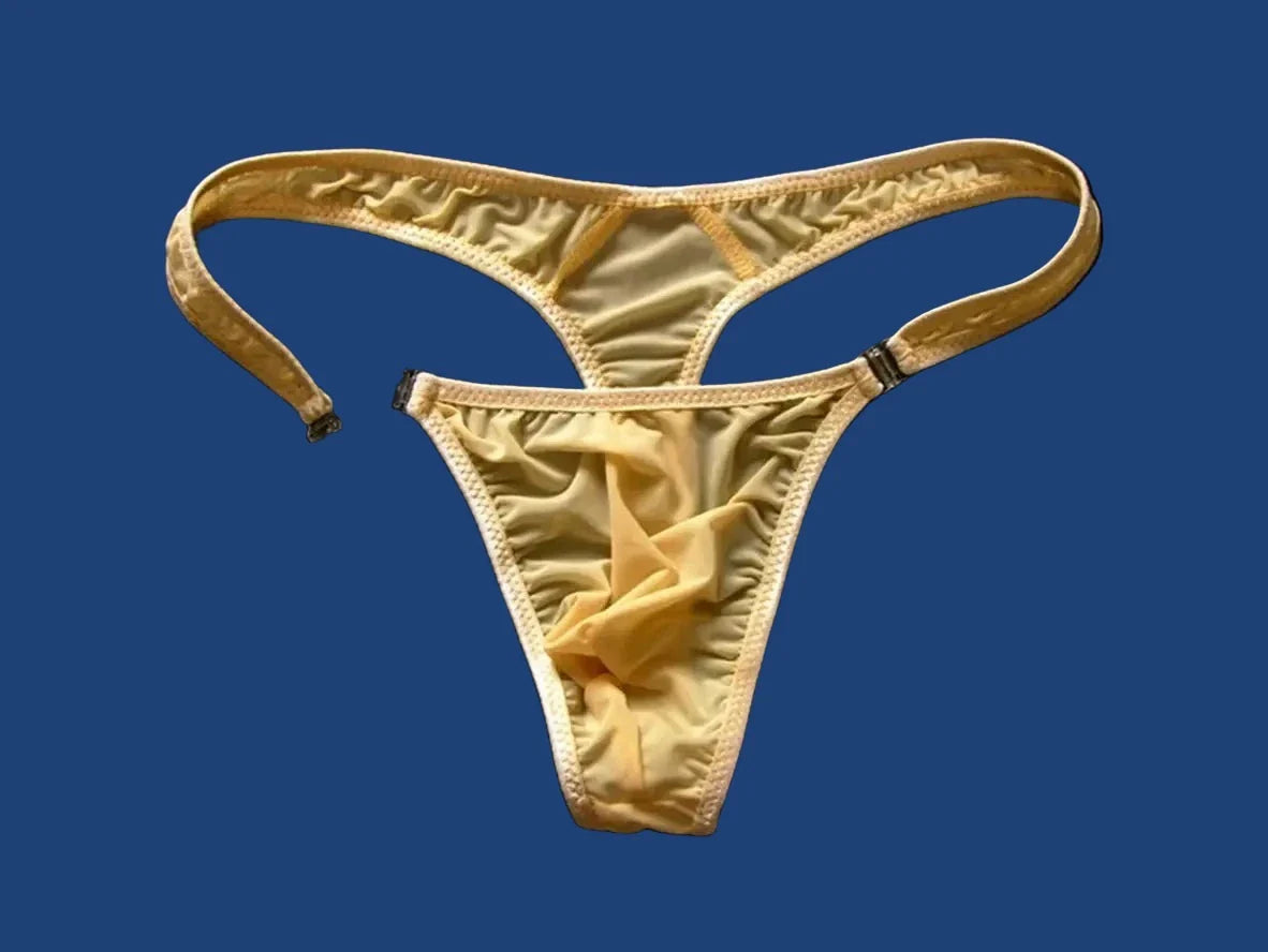 Gay Swim Thongs | Sexy Snap Button Low-Rise Swim Thongs