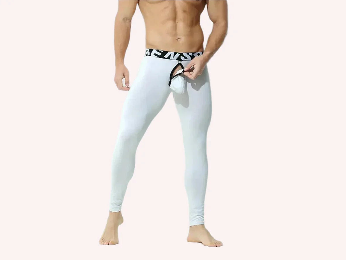 Gay Thermal Underwear | KAREN SPACE Open Crotch Long Johns