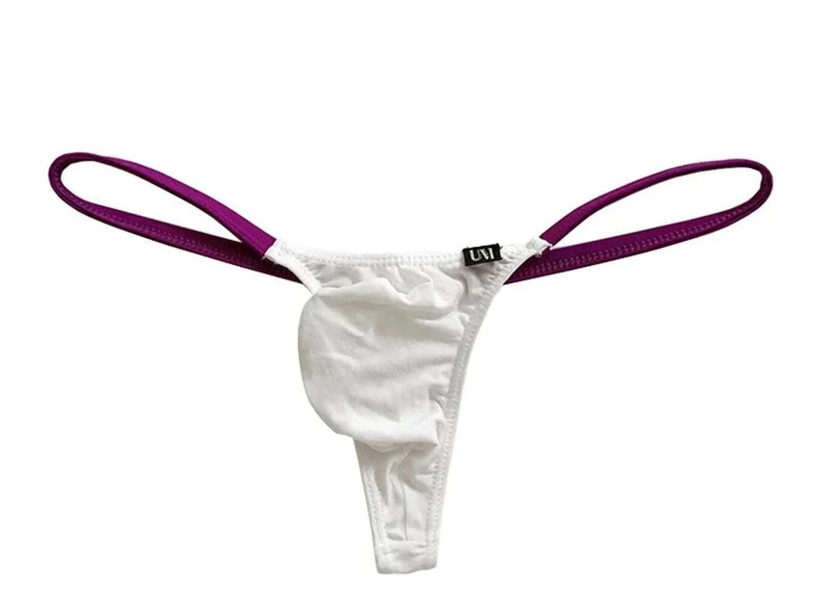 Gay Thongs | UNDER MOON Contrast Color Pouch Thongs