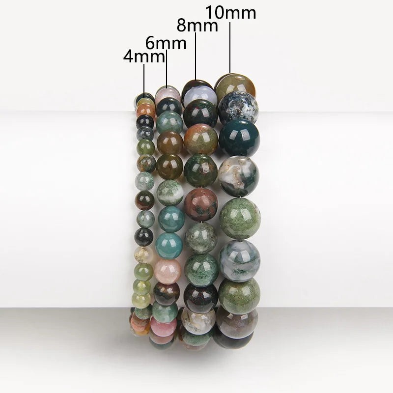4 6 8 10 MM Beads Bracelet Natural Stone Stretch Bracelets