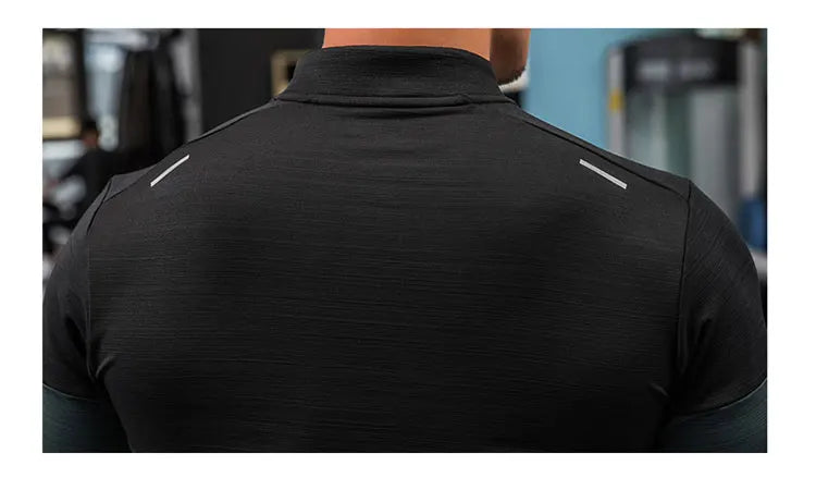 Mens Gym Compression Shirt Male Rashgard Fitness Long Sleeves Running Clothes