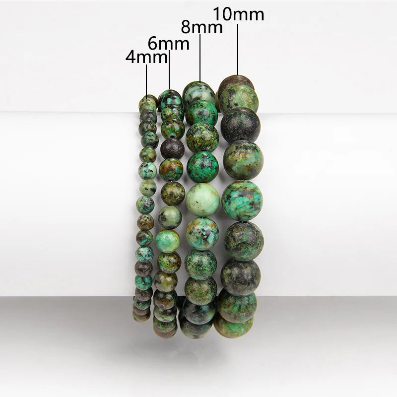 4 6 8 10 MM Indian Agate Beads Bracelet Natural Stone Stretch Bracelets