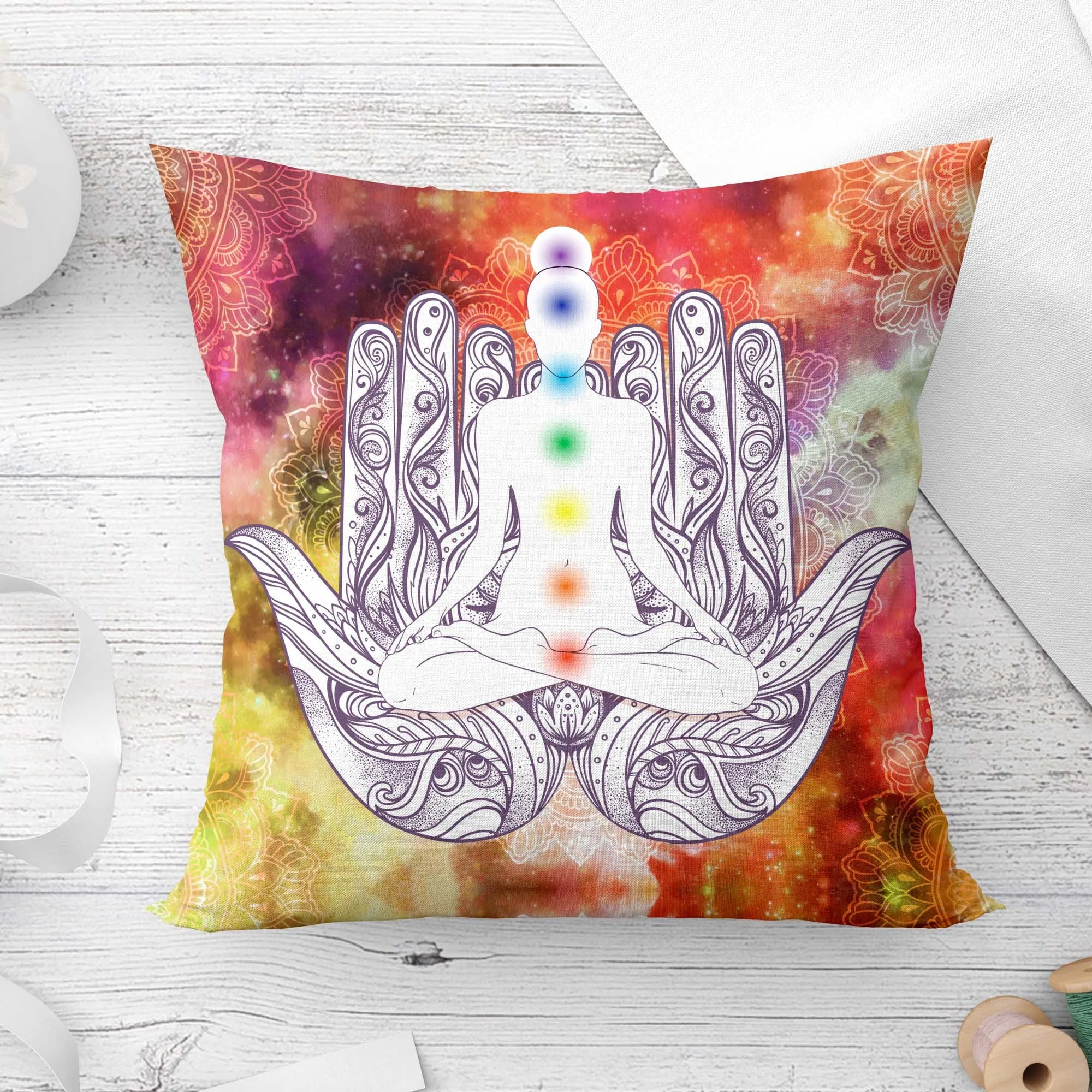 Mandala Decorative Sun and moon Pillow Cushion Covers Pillowcase Cushions for Sofa Polyester Pillowcover cmyk decorative  cover