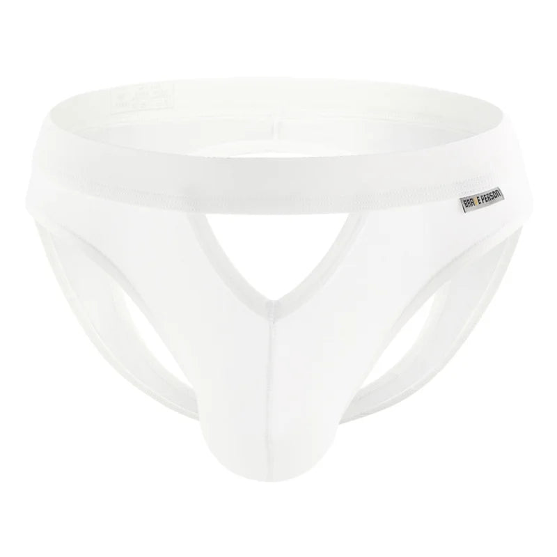 BRAVE PERSON Men's Sexy Briefs Jockstrap Gay Underwear Thongs Hollow Out Underpants Men Briefs Open Butt Panties