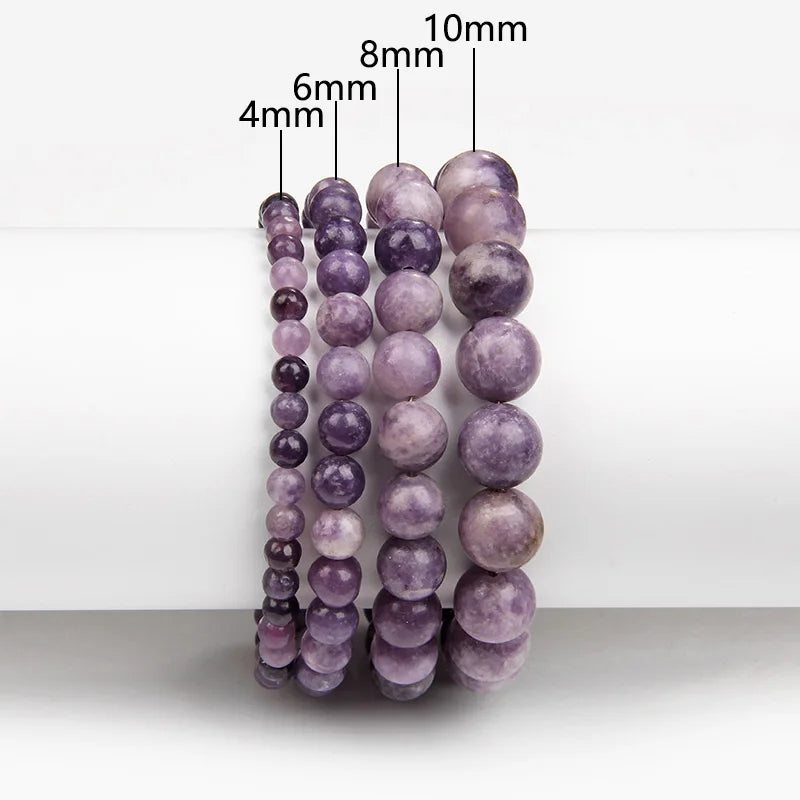 4 6 8 10 MM Beads Bracelet Natural Stone Stretch Bracelets