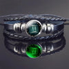 Glow In The Dark Constellation Gemini Bracelet  Braided Leather Bracelet Zodiac Gemini Jewelry Birthday Present