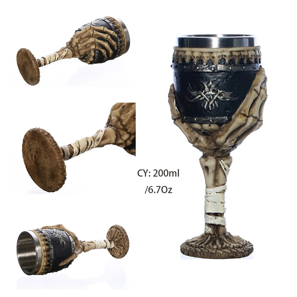 Coolest Gothic Resin Stainless Steel Dragon Goblet