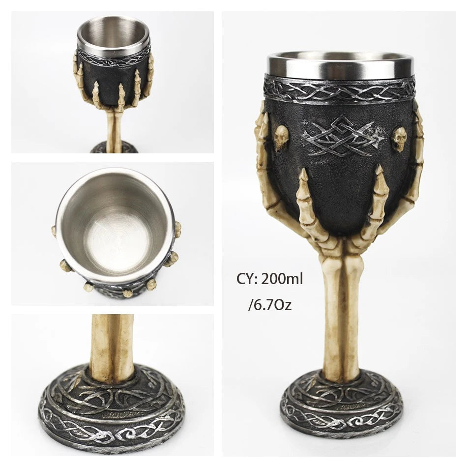 Coolest Gothic Resin Stainless Steel Dragon Goblet
