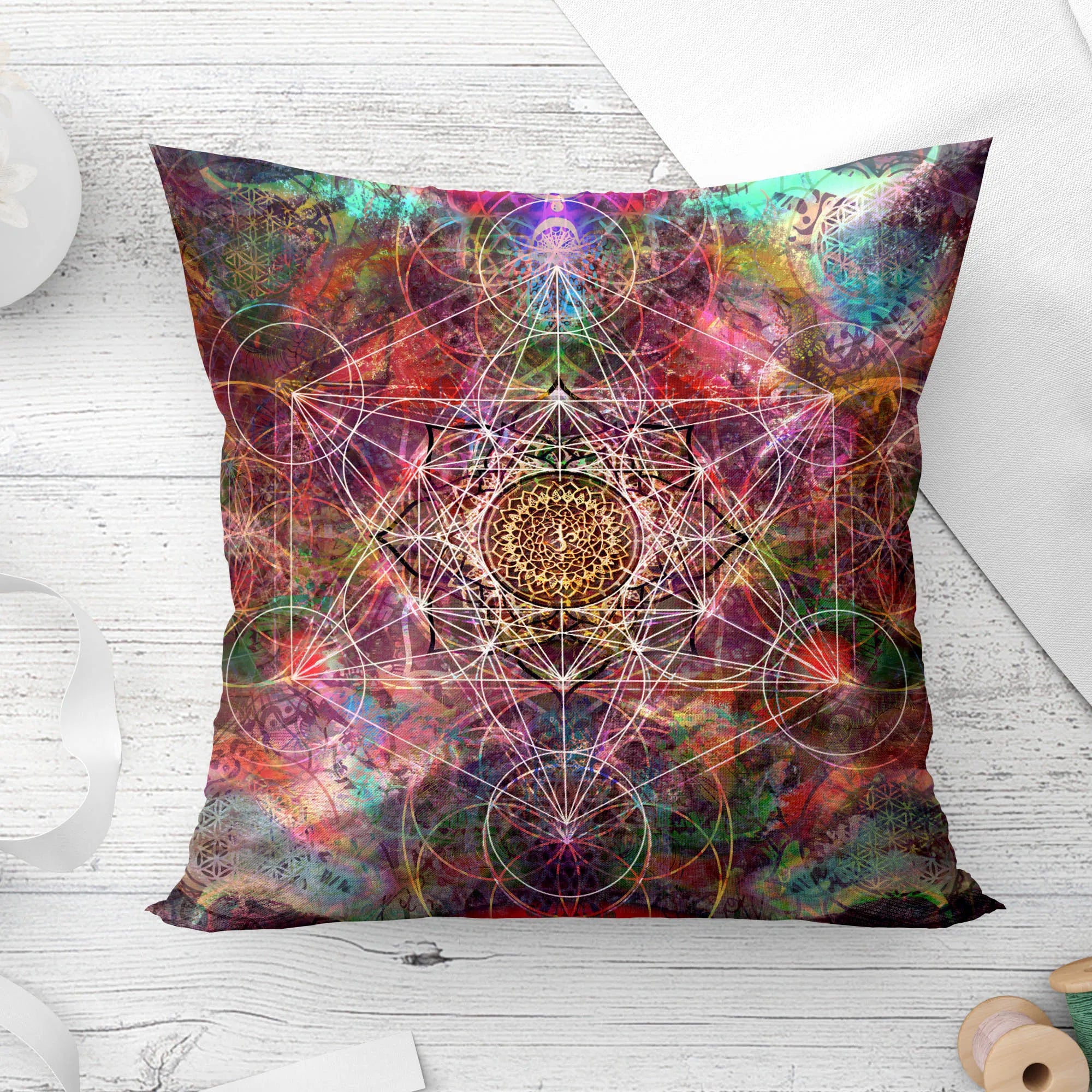 Mandala Decorative Sun and moon Pillow Cushion Covers Pillowcase Cushions for Sofa Polyester Pillowcover cmyk decorative  cover