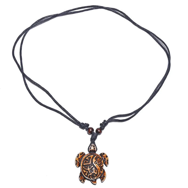 Surfer Necklace Sea Turtle Pendant Men Choker Necklace