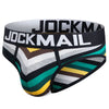 Jockmail Gay Underwear Men Briefs Sexy Transparent Mesh Underpant Rainbow colors , Breathable Shorts calzoncillos hombre slip