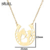 Metal Running Horse Necklaces for Women Men Trend Vintage Animal Unicorn Horse Shoe Pendant Necklace Accessories Birthday Gifts