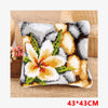 Flower Latch Hook Kit Cute Knooppakket Kussen Knopen Pillow Button Smyrna Knooppakket Needlework Button Packagek Linkhaak Kussen