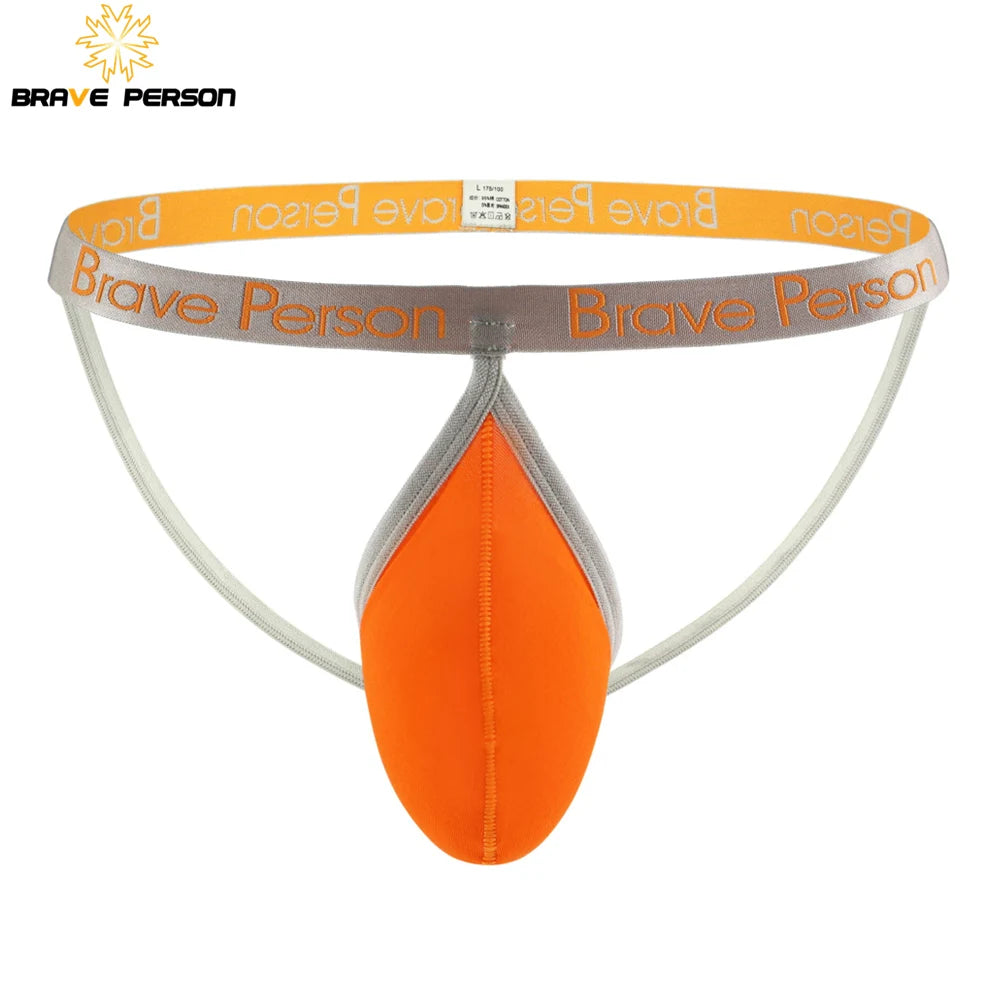 BRAVE PERSON Men's Underwear Sexy Briefs Jockstrap Pouch Man Cotton Panties Thongs Underpants Gay G-string