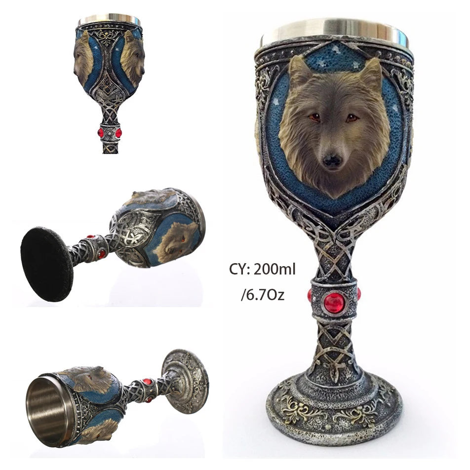 Coolest Gothic Resin Stainless Steel Dragon Goblet