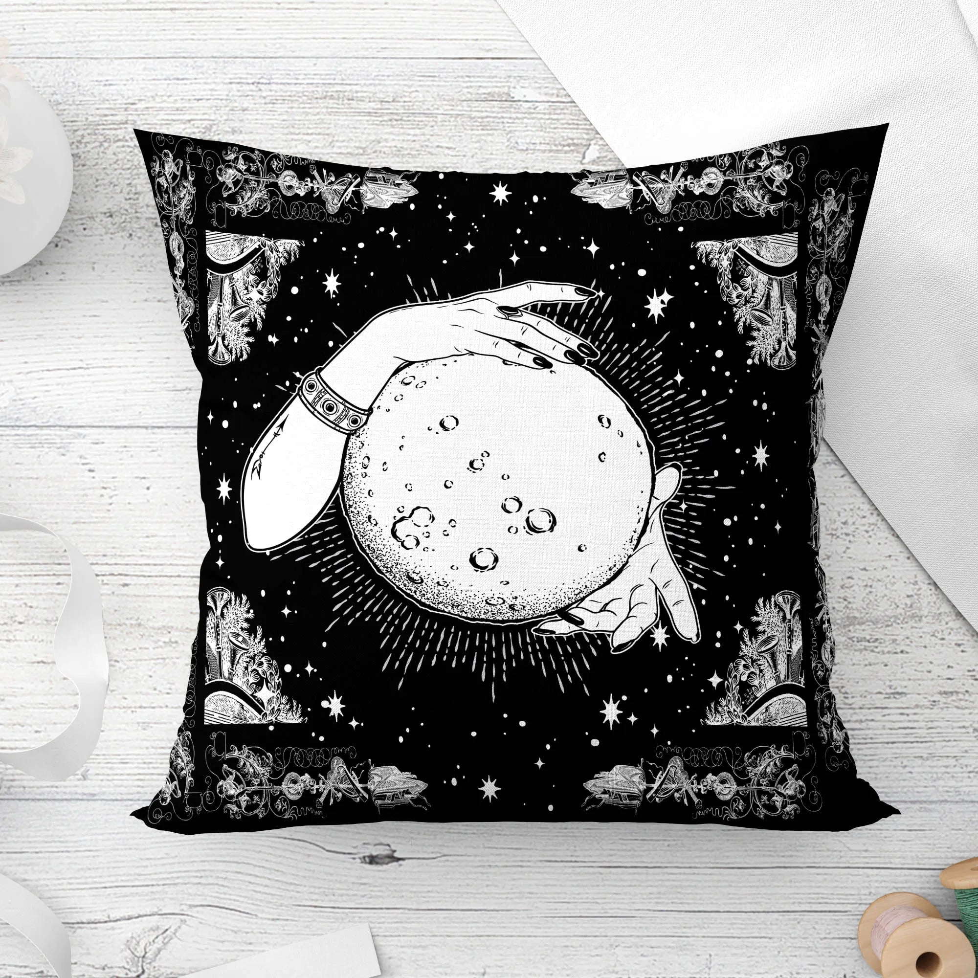 Mandala Decorative Sun and moon Pillow Cushion Covers Pillowcase Cushions for Sofa Polyester Pillowcover cmyk decorative  cover