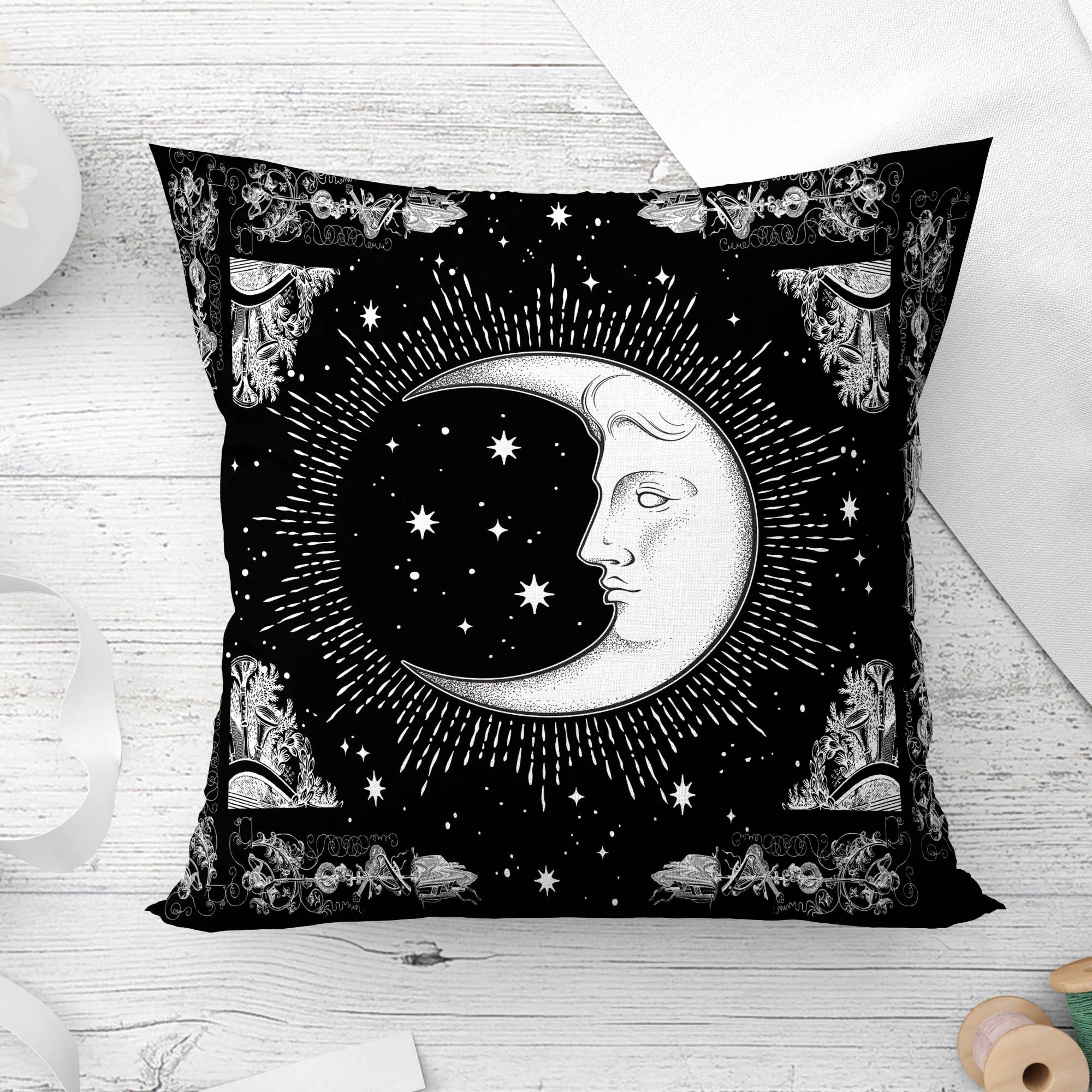 Mandala Decorative Sun and moon Pillow Cushion Covers Pillowcase Cushions for Sofa Polyester Pillowcover cmyk decorative  cover