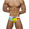 UXH Padded Contrast Color Swim Briefs Push-Up Sexy Swimwear Men Swimming Briefs Surf Beach Shorts Mayo Sungas De Praia Homens