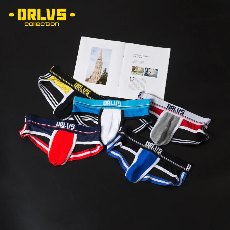 ORLVS Men's Underwear Men Sexy Briefs Jockstrap