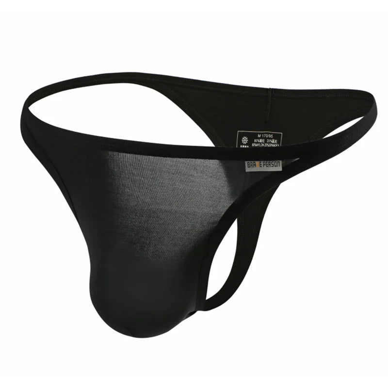 BRAVE PERSON Men's Sexy Underwear Men Briefs Bikini Thongs Thin Breathable Quick Dry Male Panties Low Waist Underpants Thongs