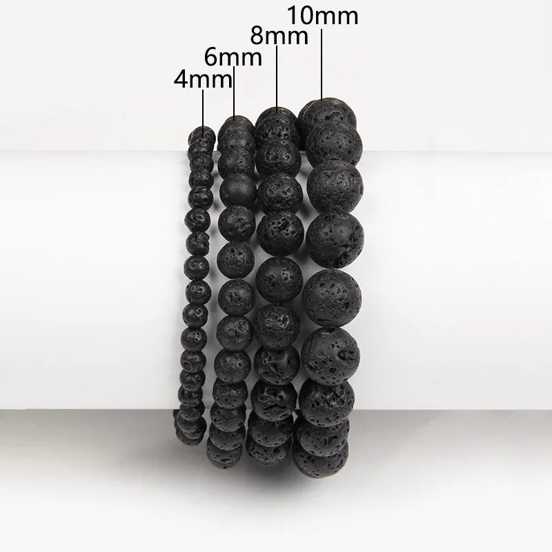 4 6 8 10 MM Beads Bracelet Natural Stone Stretch Bracelets