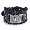 Totem Design Wide Leather Pirate Compass Bracelet Men's Bracelet Celtic Viking Jewelry Compass Bracelet Accessories Party Gifts