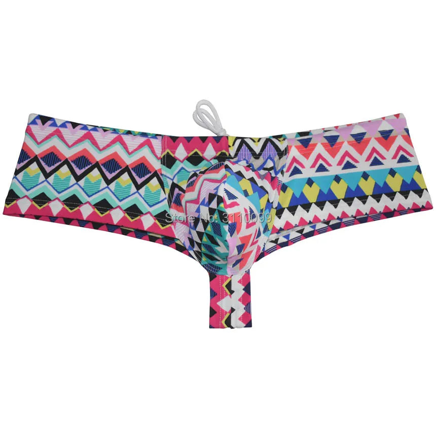 Men's Pouch Heighten Swim Cheeky Boxer Swimwear Brazilain Bikini Trunks