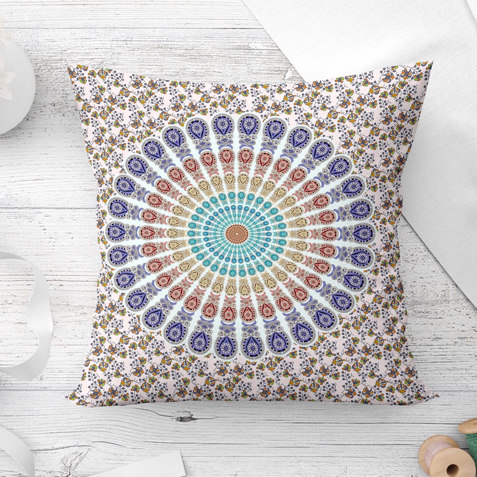 Mandala Decorative Sun and moon Pillow Cushion Covers Pillowcase Cushions for Sofa Polyester Pillowcover cmyk decorative  cover