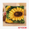 Flower Latch Hook Kit Cute Knooppakket Kussen Knopen Pillow Button Smyrna Knooppakket Needlework Button Packagek Linkhaak Kussen