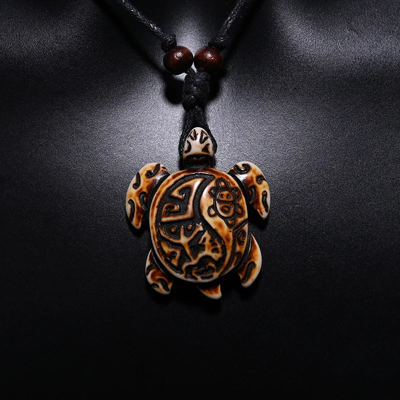 Surfer Necklace Sea Turtle Pendant Men Choker Necklace