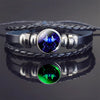 Glow In The Dark Constellation Gemini Bracelet  Braided Leather Bracelet Zodiac Gemini Jewelry Birthday Present