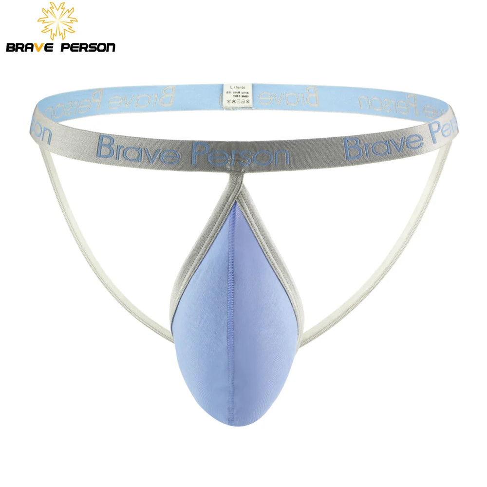 BRAVE PERSON Men's Underwear Sexy Briefs Jockstrap Pouch Man Cotton Panties Thongs Underpants Gay G-string