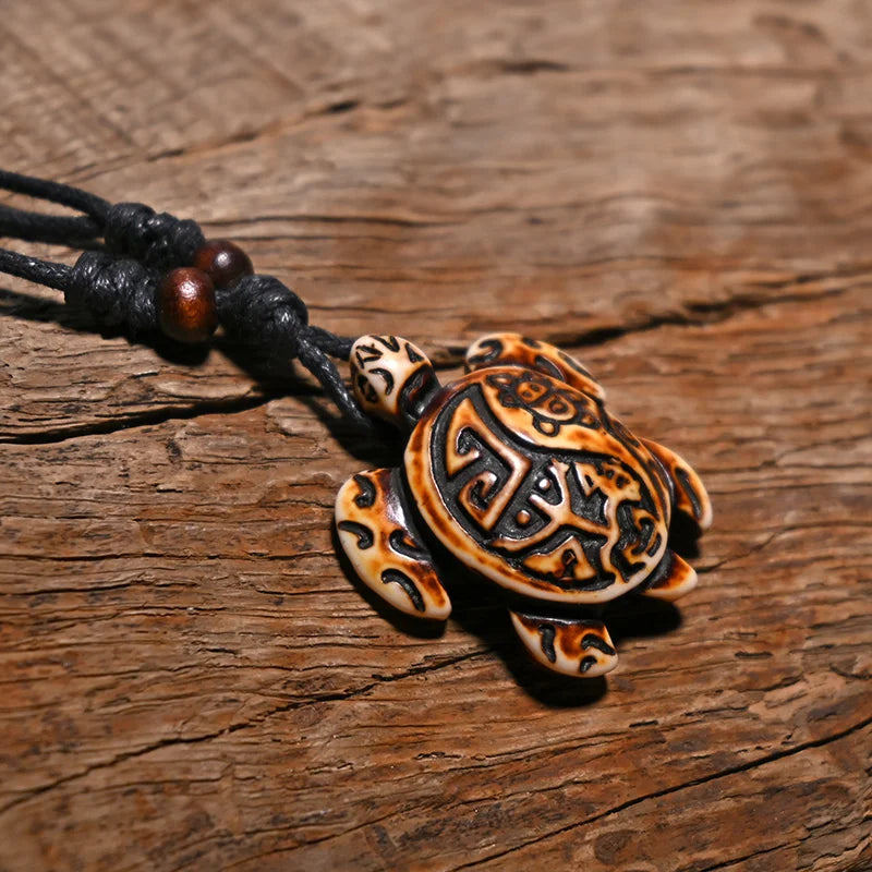 Surfer Necklace Sea Turtle Pendant Men Choker Necklace