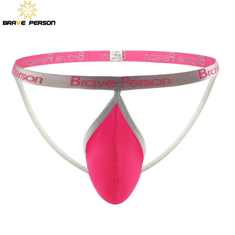 BRAVE PERSON Men's Underwear Sexy Briefs Jockstrap Pouch Man Cotton Panties Thongs Underpants Gay G-string