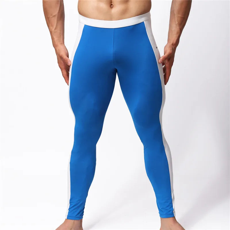 BRAVE PERSON Men's Fashion Soft Tights Leggings Pants Nylon Spandex Underwear Pants Bodybuilding Long Johns Men Trousers B1601