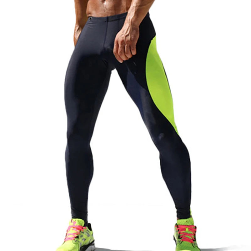 GANYANR Brand Running Tights Men Sport Fitness Joggers Leggings Compression Traning Crossfit Pants Winter Long Gym Spandex