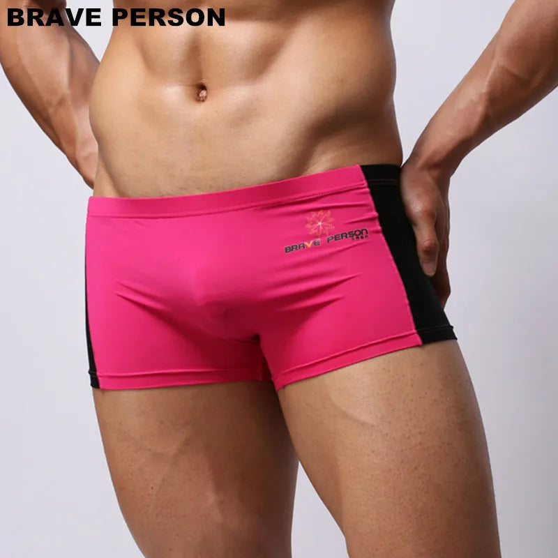 BRAVE PERSON Mens Boxer Shorts Splice Design Super Soft High Quality Underwear Men Boxers Thin Breathable Male Underpants B1005