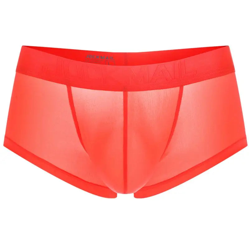 JOCKMAIL New transparent Sexy men underwear boxer Shorts Mens Trunks ice silk Gay Male panties underpants cuecas Gay underwear