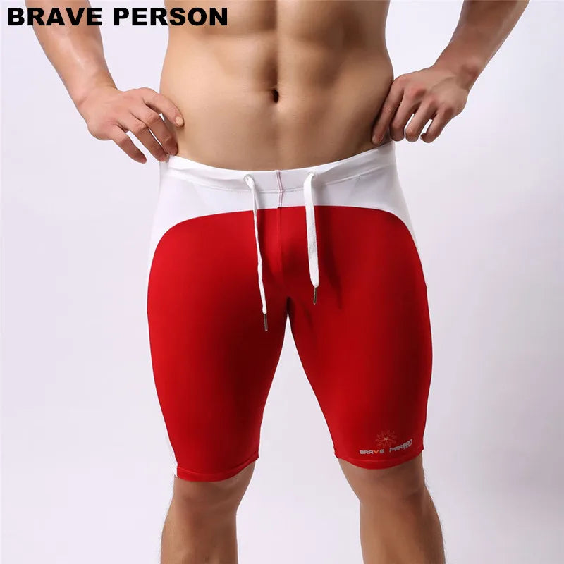 Brave Person Men's Beach Wear Multifunctional Shorts Soft Nylon Fabric Knee-length Tights Trunks Shorts Men Board Shorts