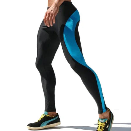 GANYANR Brand Running Tights Men Sport Fitness Joggers Leggings Compression Traning Crossfit Pants Winter Long Gym Spandex