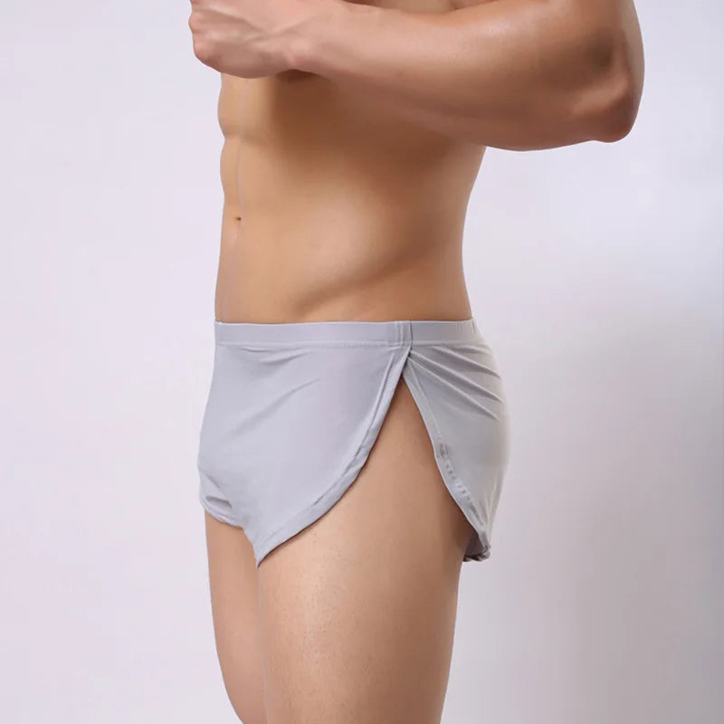 Men Shorts Gyms Sport Fitness Shorts Elastic Loose Sport Running Short Underpants Joggers Ice Silk Street wear Workout Clothes