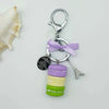 Women Cake Key Chain Fashion Cute French pastries Keychain Bag Charm Car Key Ring Wedding Party gift Jewelry 17278