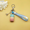 Women Cake Key Chain Fashion Cute French pastries Keychain Bag Charm Car Key Ring Wedding Party gift Jewelry 17278