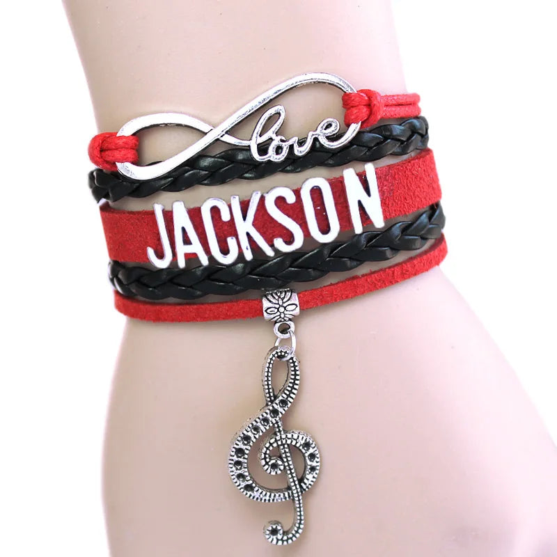 NEW ARRIVED Infinity Bracelet Love JACKSON Music Charm Bracelet Singer Bracelet The Artist Bracelet