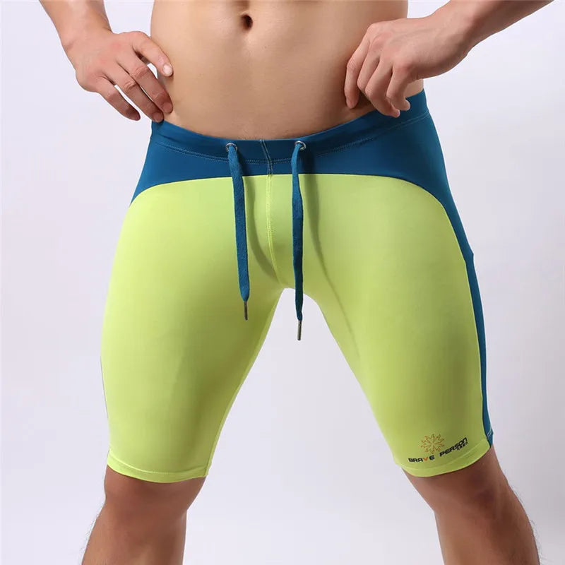 Brave Person Men's Beach Wear Multifunctional Shorts Soft Nylon Fabric Knee-length Tights Trunks Shorts Men Board Shorts