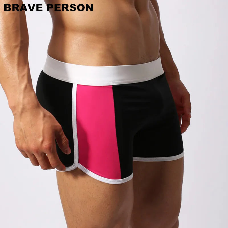 BRAVE PERSON Summer Hot Shorts Men Beachwear Shorts Men Sportwear Beach Board Shorts Smooth Soft Fabric Home Shorts Men Trunks