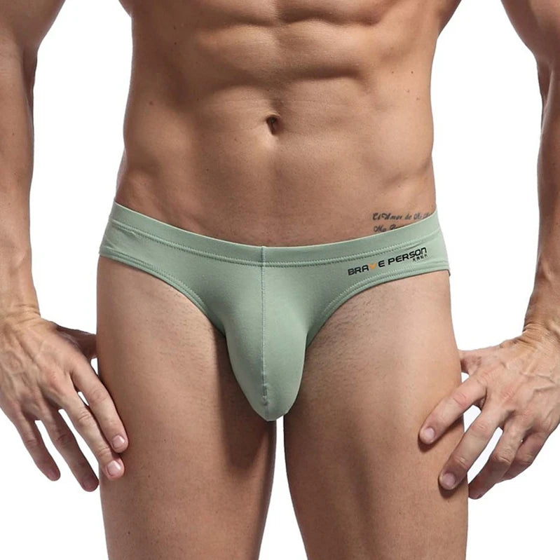 BRAVE PERSON Sexy Men Underwear Briefs U convex Big Penis Pouch Design Men Cotton Briefs for Man Bikini Hot Sale